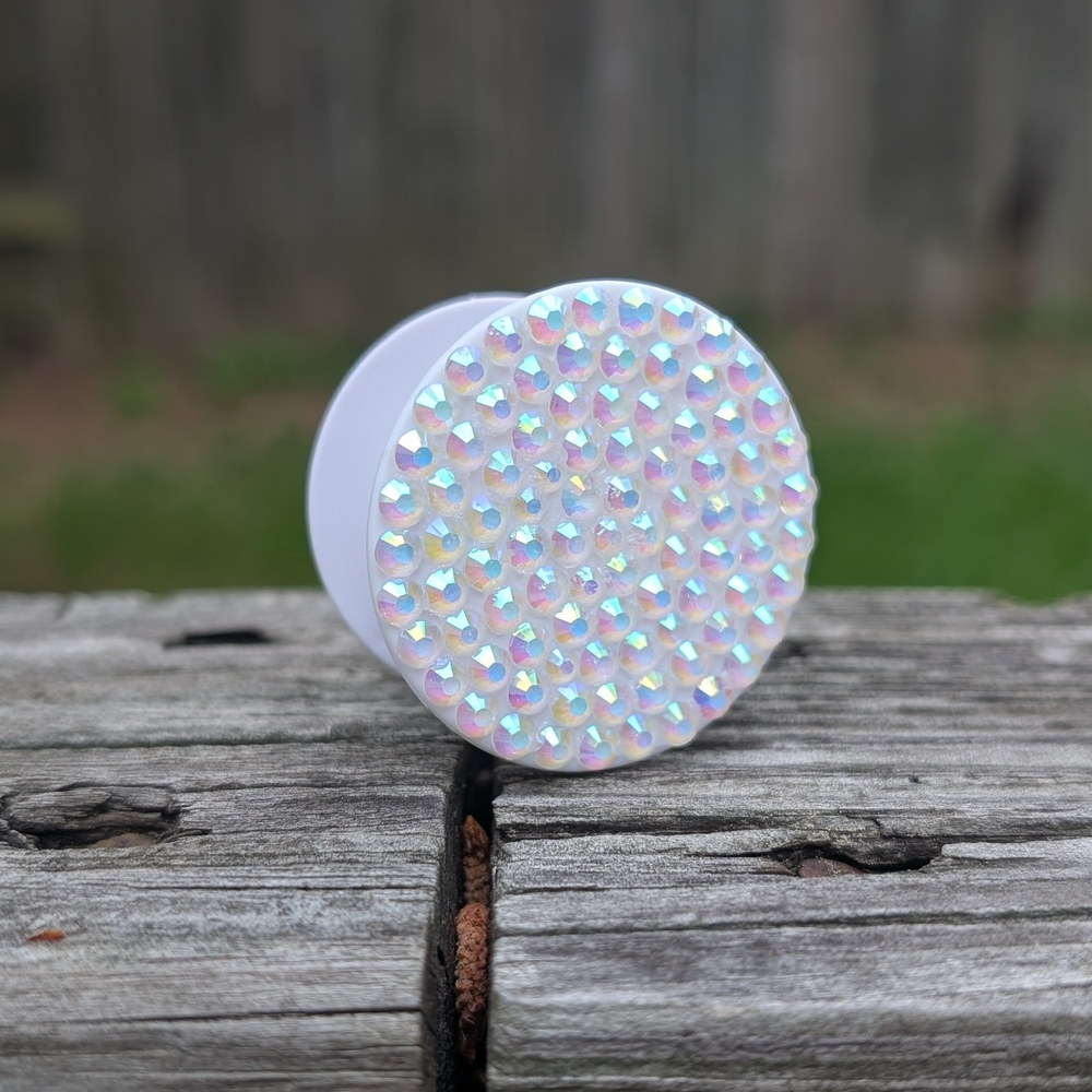 Iridescent Crystal Phone Grip